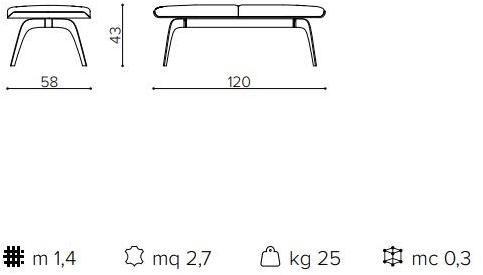 True Design Мягкая скамья Millepiedi sun-id-1345334 - Вид №4