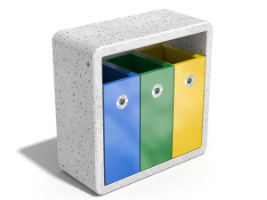 Наружные бетонные стойки для мусора для утилизации отходов