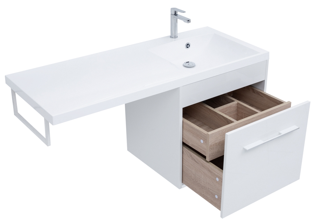 Тумба с раковиной Aquanet Августа 120 R белый 0021002600239568 - Вид №9