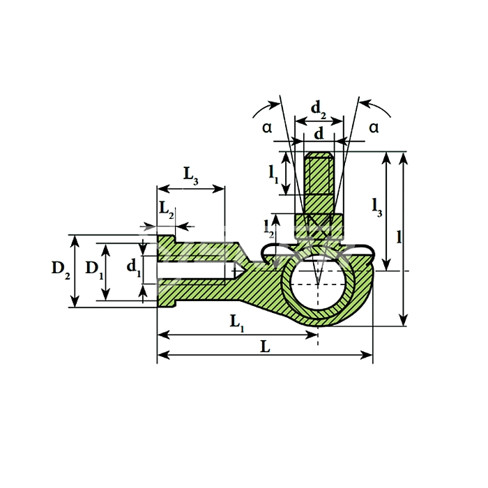 IS2540 Шарнирный наконечник SQ5CRS ISKRA  - Вид №1