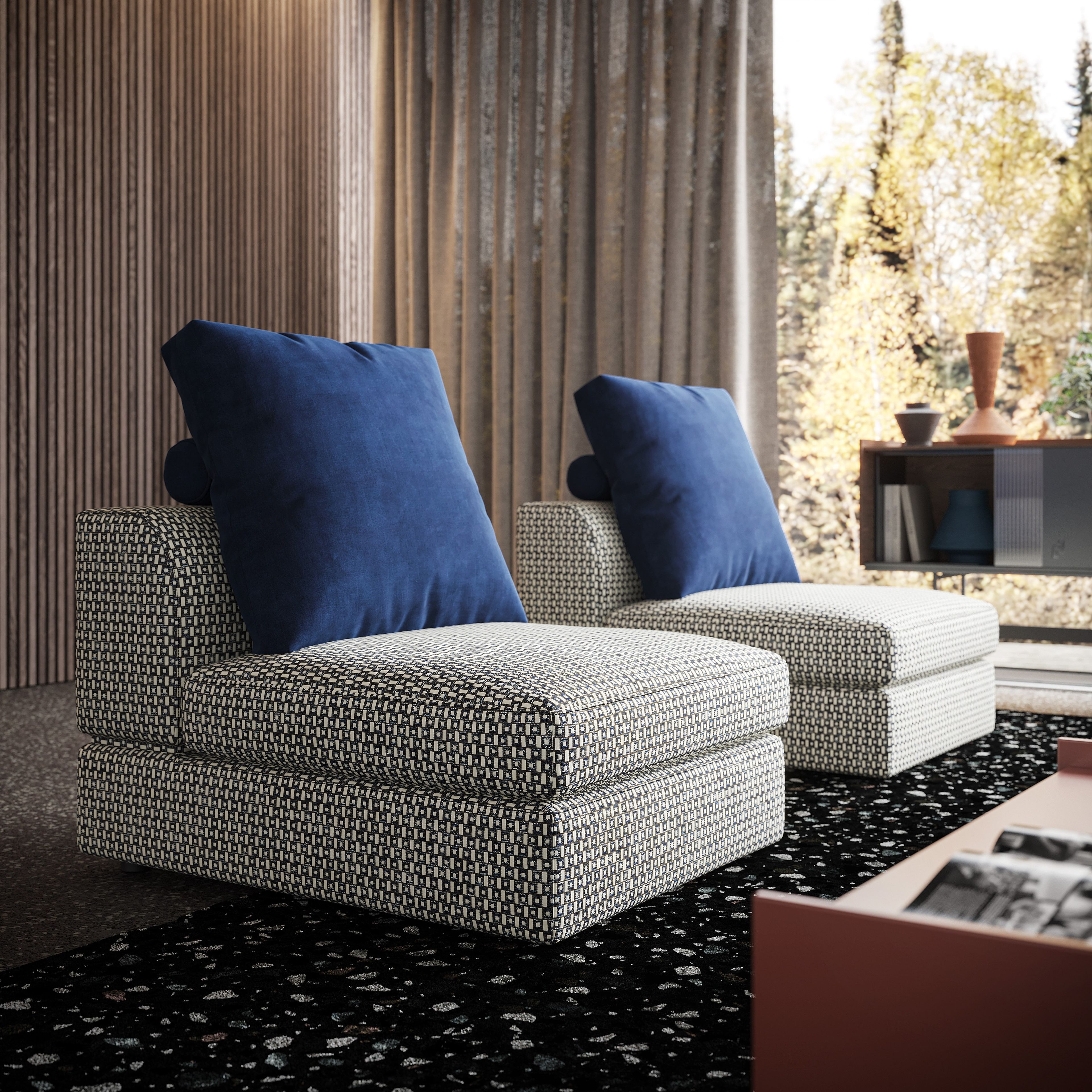 Тканевый диван с полуостровом Liu Jo Living Collection Pixi ARCH-00078655 - Вид №14