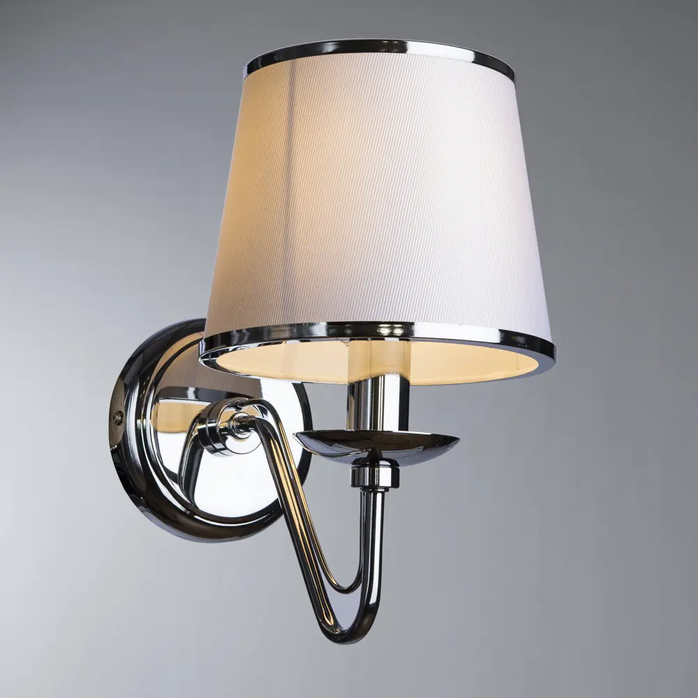 Бра Dolores 1xE14x60 Вт, металл/ткань, цвет хром/белый Arte Lamp STLM-2049611 - Вид №3