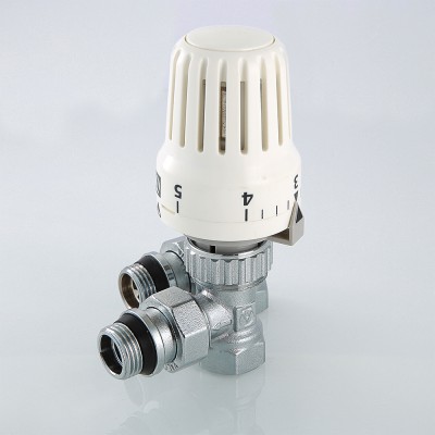 VT.045.N.04 Комплект терморегулирующего оборудования для радиатора угловой Valtec 1/2"  - Вид №3