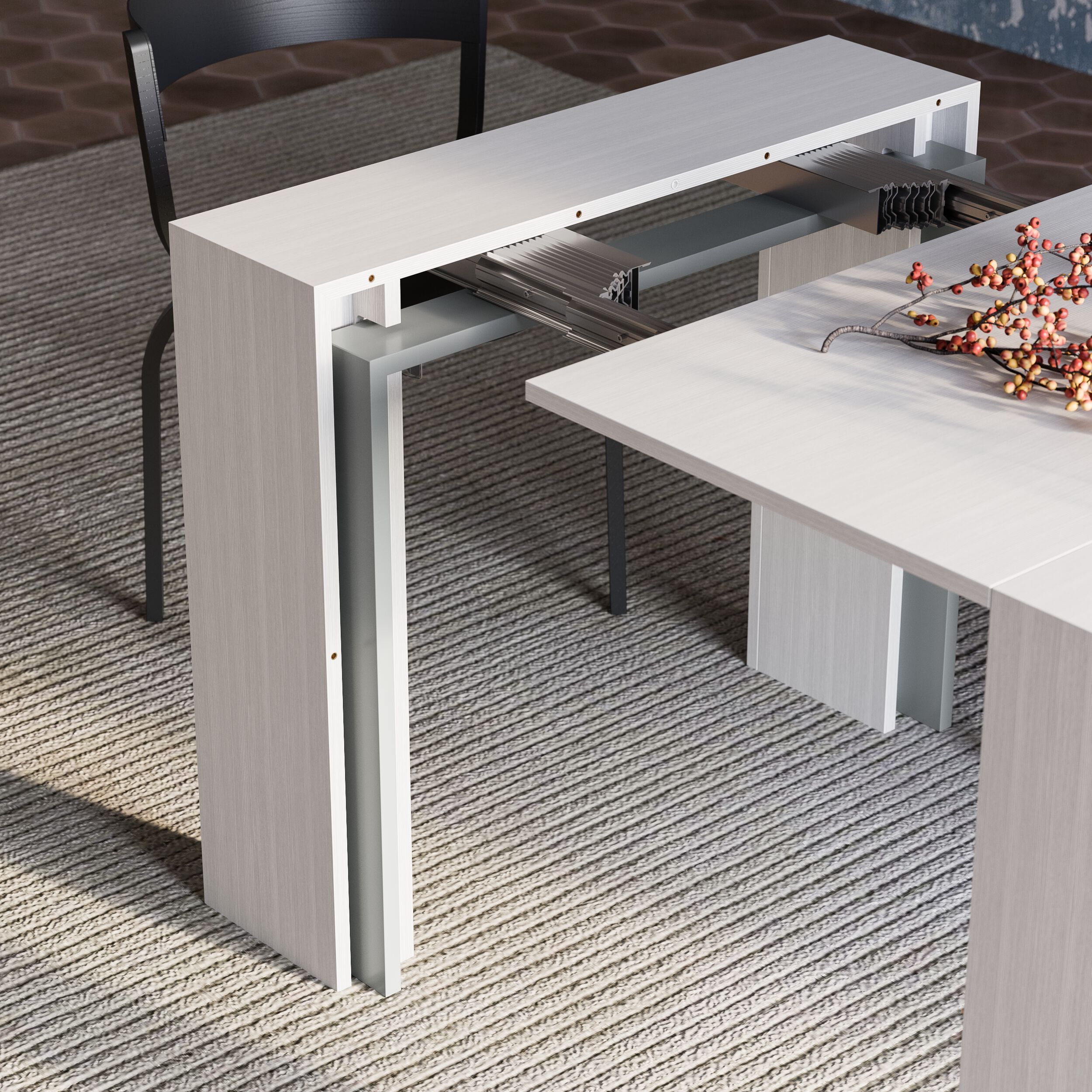 Выдвижная прямоугольная консоль из меламинированного дерева Mobili Fiver Angelica ARCH-00048401 - Вид №13