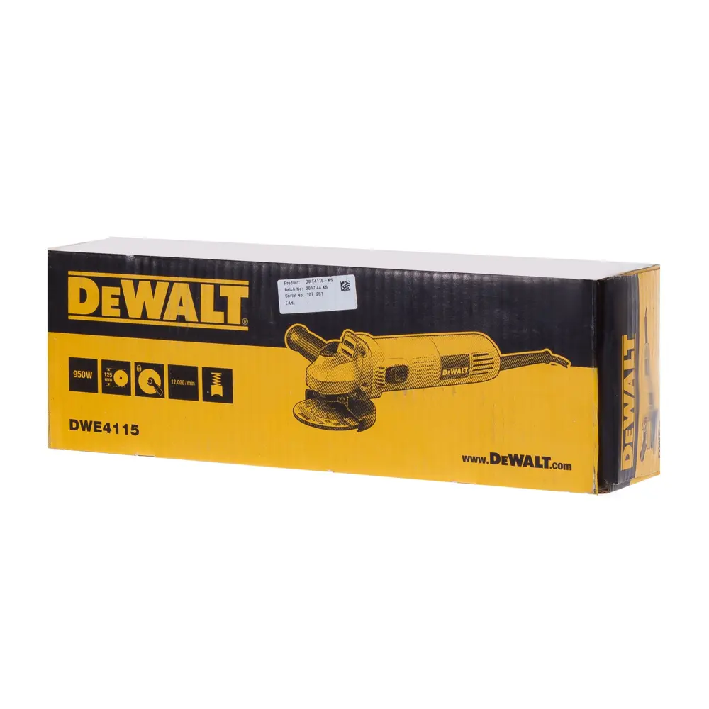 УШМ (болгарка) DeWalt DWE4115-KS, 950 Вт, 125 мм STLM-2184182 - Вид №4