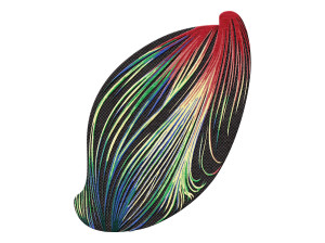 Изогнутый ковер ручной работы