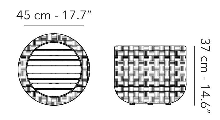 Плетеный круглый низкий садовый столик Jardinico Tugu ARCH-00094466 - Вид №9