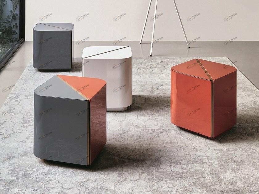 Meridiani Прикроватная тумбочка из лакированной древесины с ящиками Edition shine sun-id-1409881