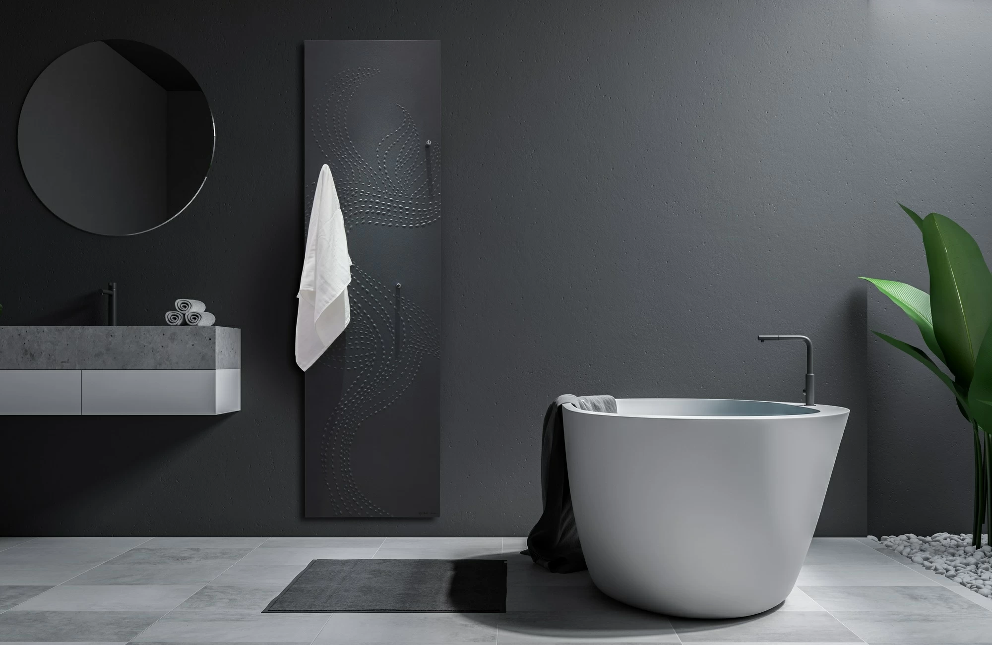 Электрический радиатор 185 x 50 cm Fleur d’eau Cinier  1000 Вт sun-id-1218148 - Вид №1