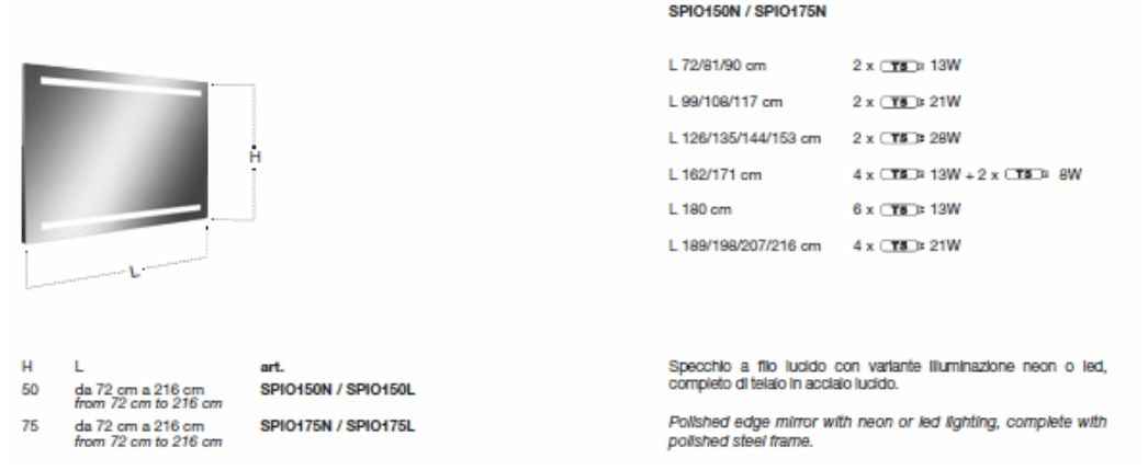 Antonio Lupi Design Настенное зеркало со встроенной подсветкой для ванной Antoniolupi sun-id-1419390 - Вид №2