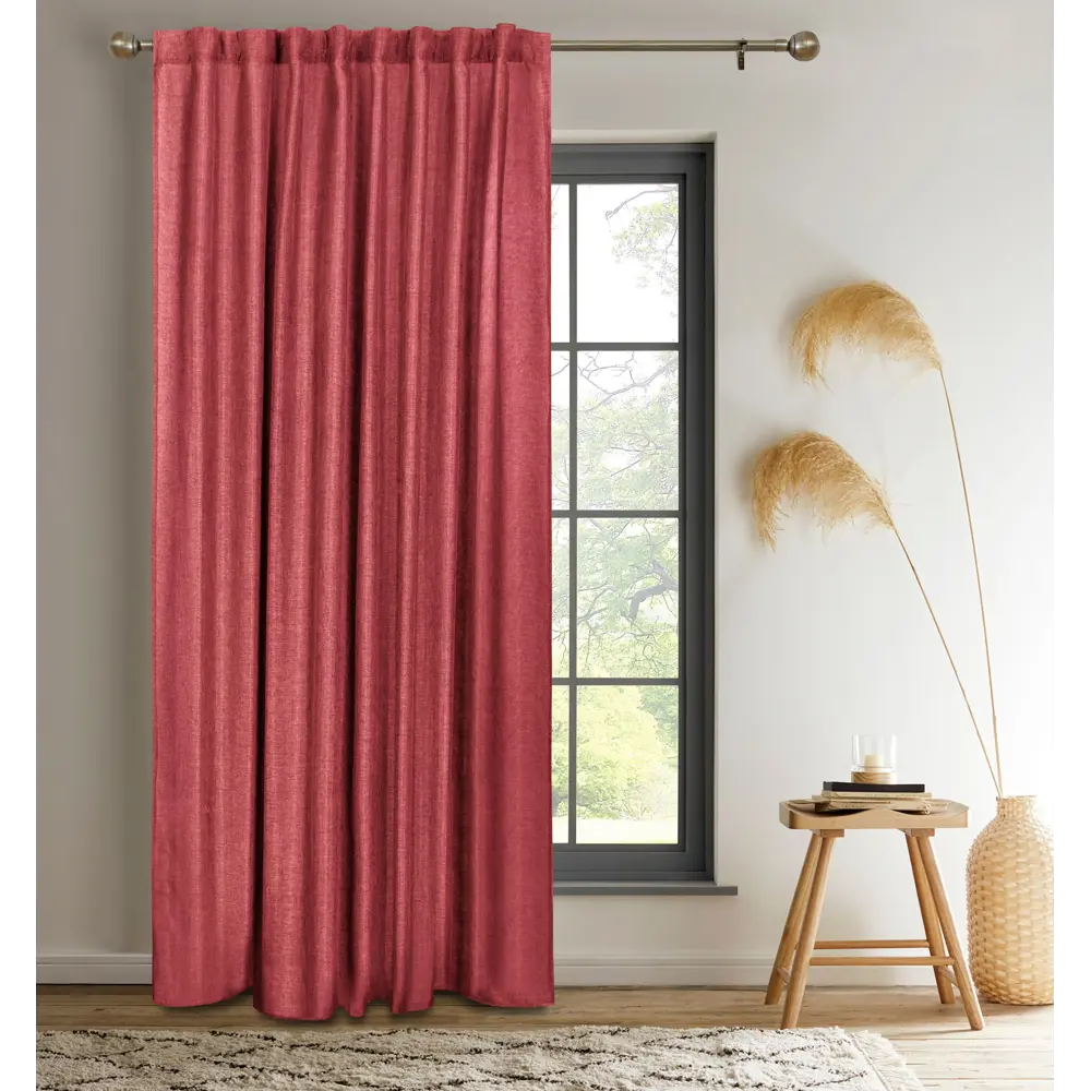 KREAFORTA Looks - штора на ленте терракот 200x260 см с эффектом затемнения 89405464 STLM-1571807