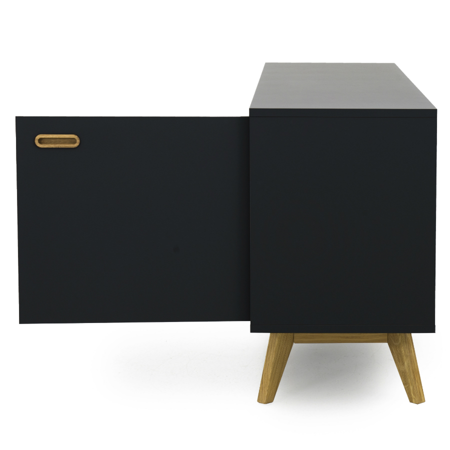 Сервант Tenzo Bess, 72х170х43 см, дуб, черный 2175024 - Вид №6