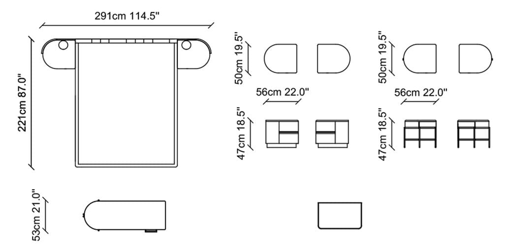 Двуспальная кровать для хранения ткани со встроенным освещением NDESIGN румяна ARCH-00117053 - Вид №4
