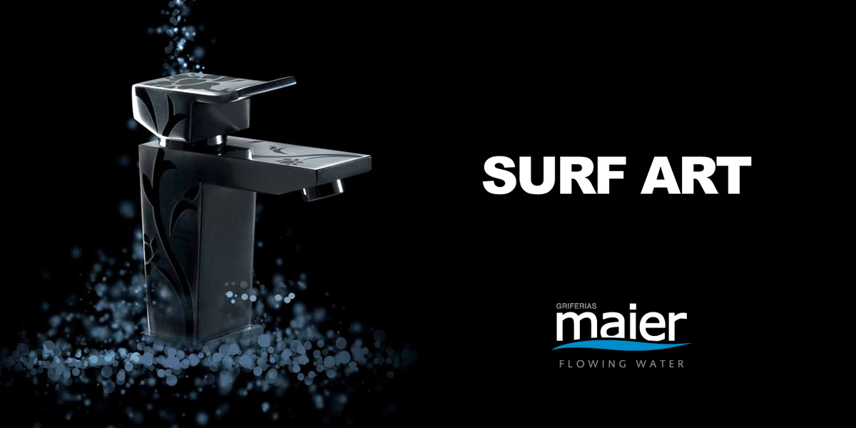 Однорычажный смеситель для раковины с клапаном клик-клак 55.004C MAIER SURF ART 55004C - Вид №1