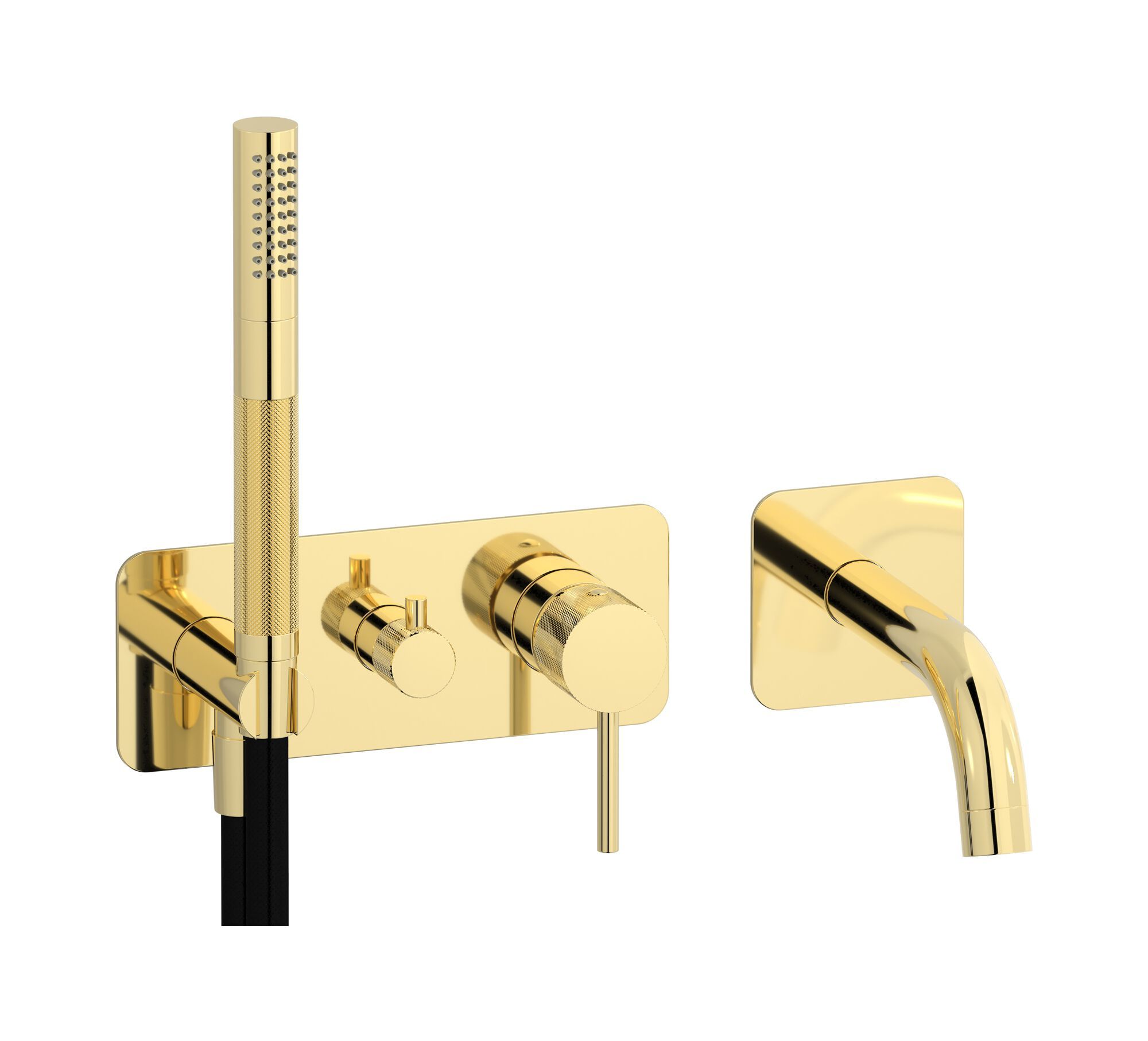 Однорычажный смеситель для душа с 4 отверстиями и ручным душем IB промышленность ARCH-00124558 - Вид №4