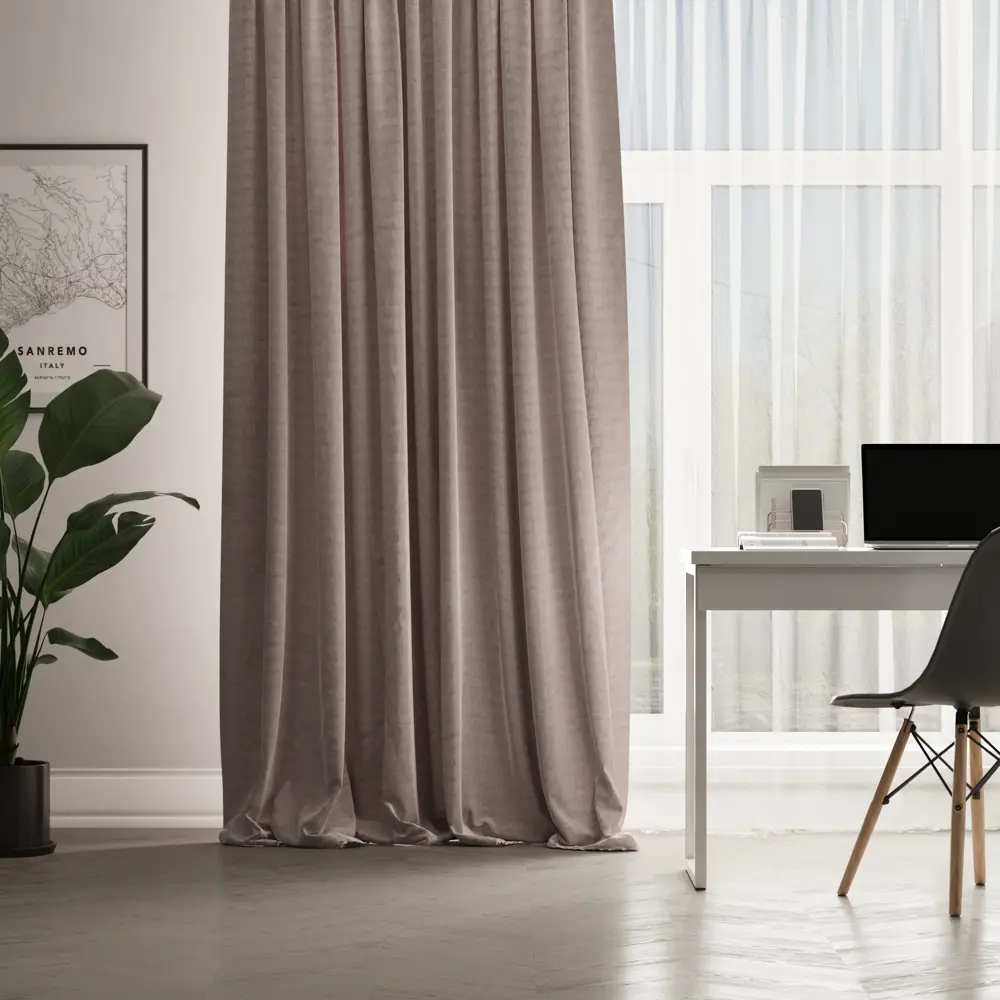 Штора на ленте Inspire Golakara 160x280 см цвет серый 83562065 STLM-2095473 