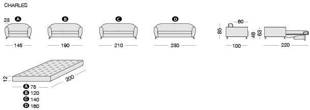 Milano Bedding Мягкий диван-кровать со съемным чехлом из ткани sun-id-1376746 - Вид №5