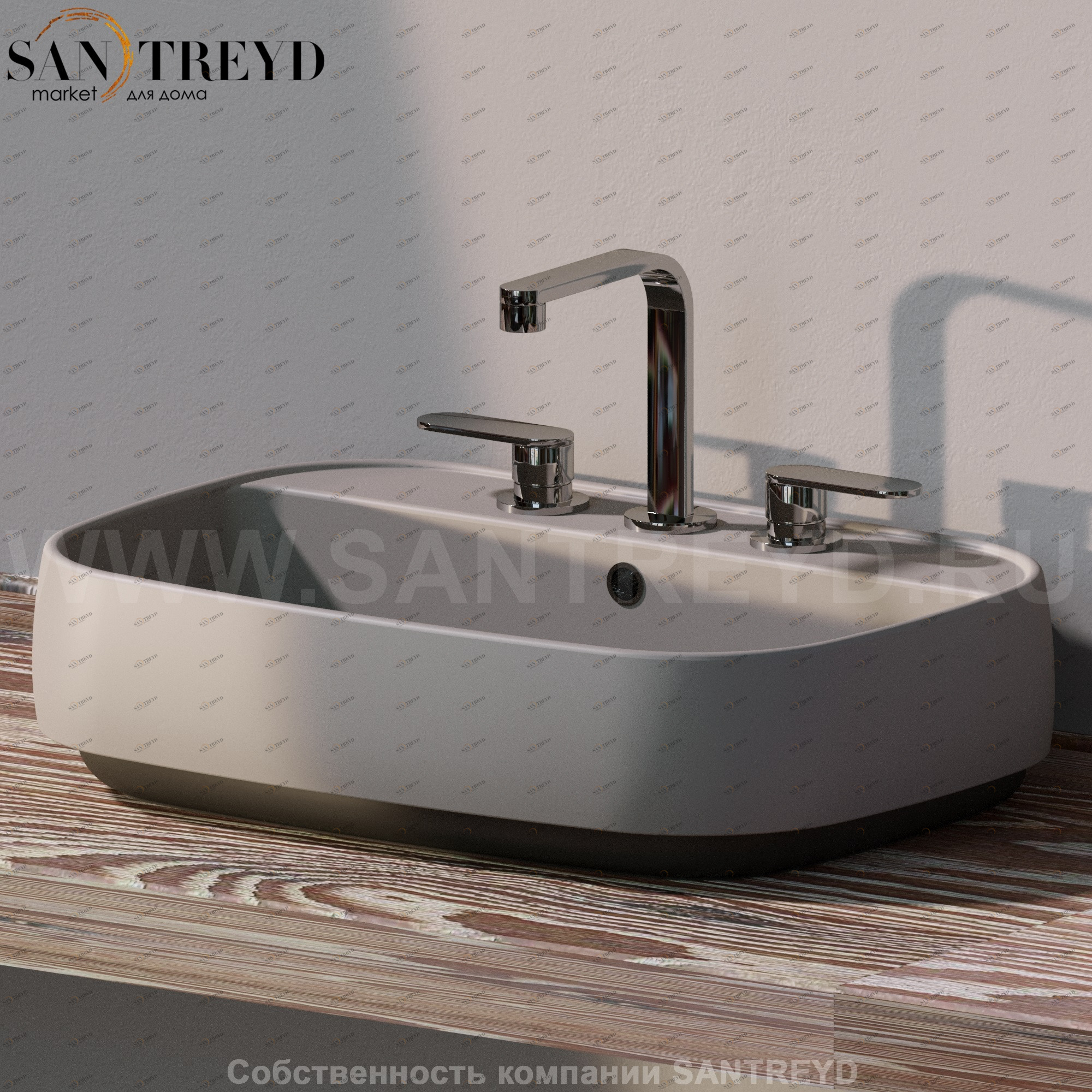 FG64L10197006 Накладная раковина на столешницу  прямоугольная Ceramica Flaminia Flag