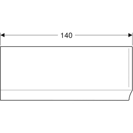 554.824.01.1 Передняя обшивка Geberit Renova для асимметричной ванны, правая Geberit  - Вид №10