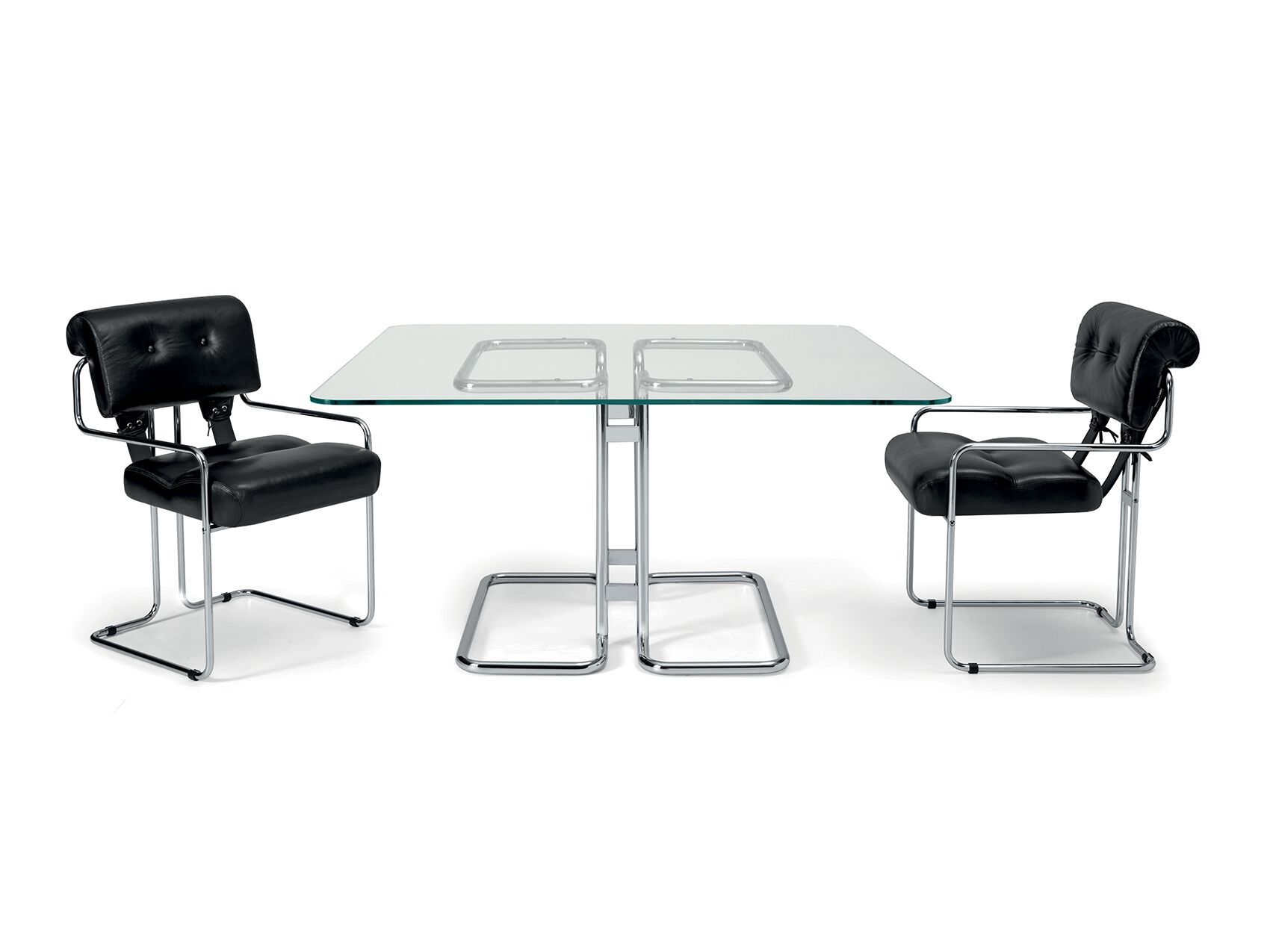 Квадратный стол из стали и стекла i 4 Mariani Tukroma ARCH-00056560 - Вид №1