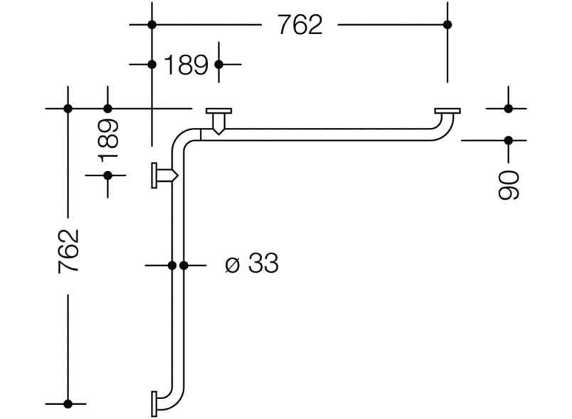 805.35.110 душ, поручни для ванны HEWI Greifen  - Вид №2