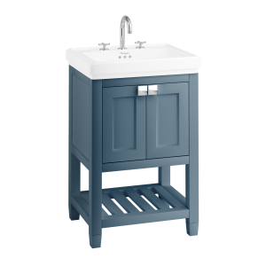 Burlington Riviera Мебель для умывальника Riviera 580 мм с квадратной раковиной Riviera 580 мм синего цвета с 3 отверстиями под смеситель RIVF580B - RIV1 3TH