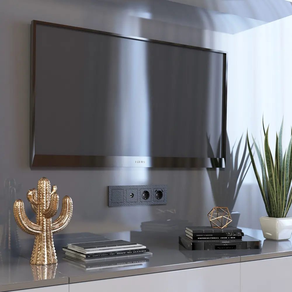 Заглушка накладная Werkel Hammer без заземления цвет черный STLM-2028942 - Вид №3