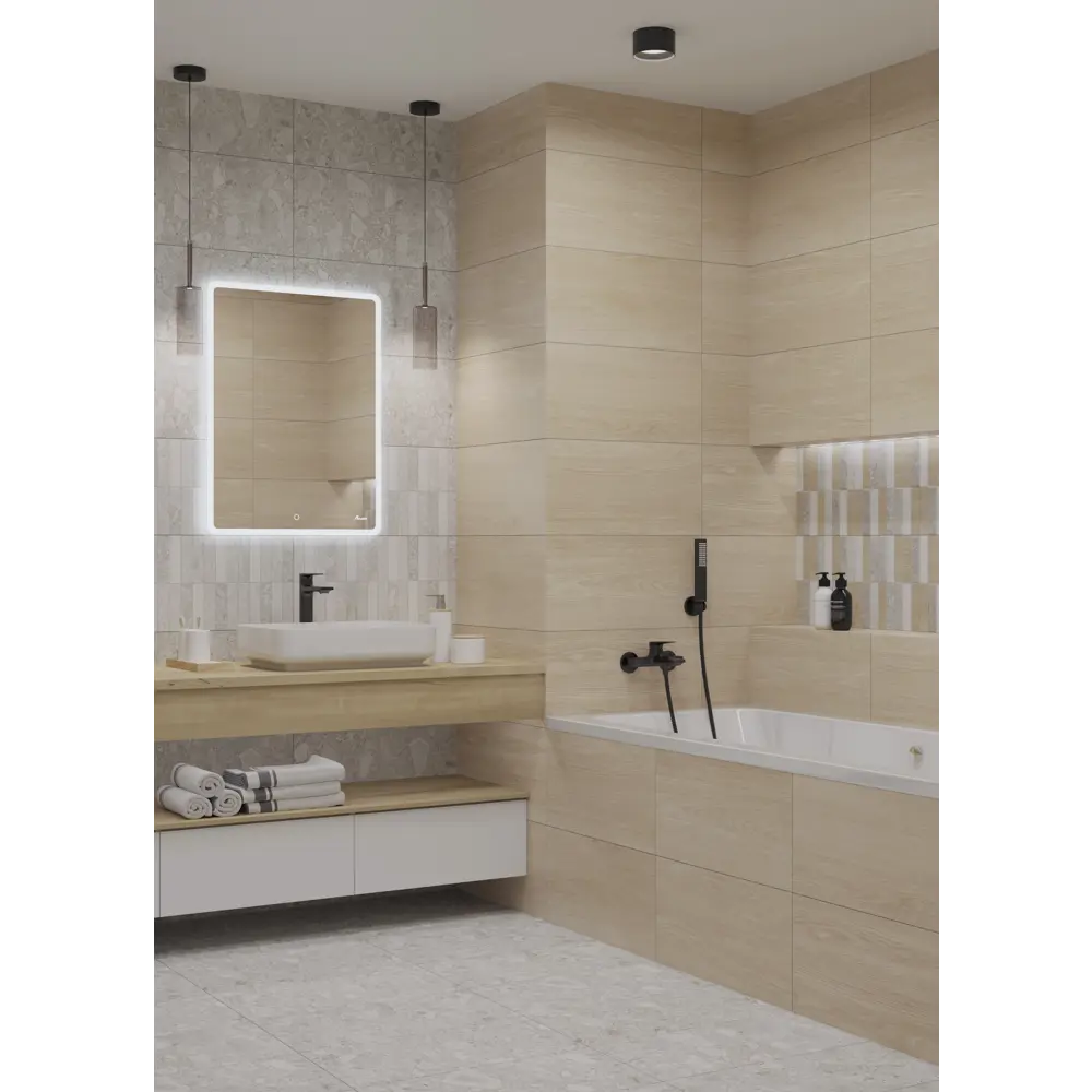 Декор настенный LB Ceramics Спектр 30x60.3 см 1.44 м² матовый цвет серый STLM-2074560 - Вид №3