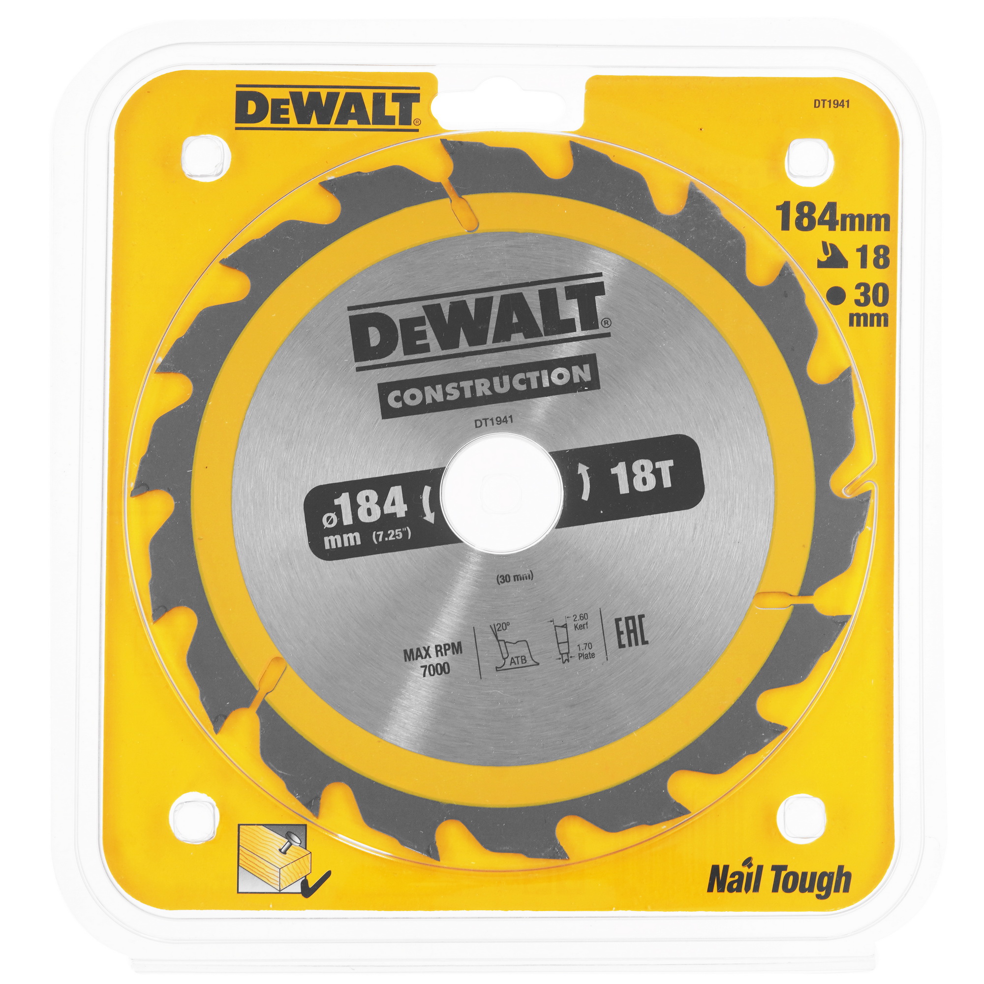 Диск пильный DeWalt CONSTRUCT DT1941 9013942 STDN-0056390 - Вид №2