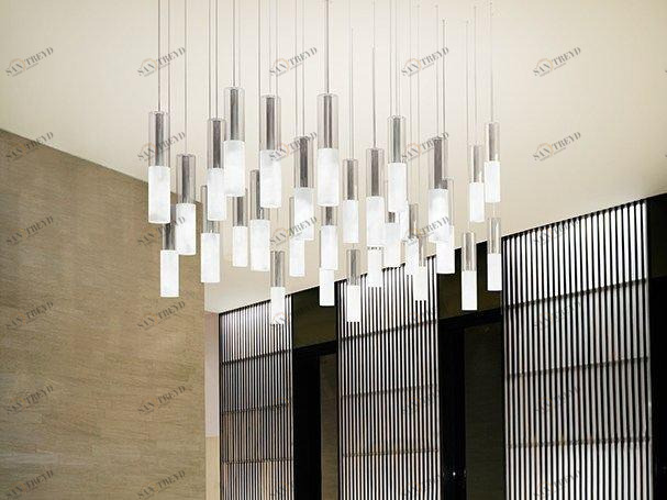 PANZERI Подвесной светильник из сатинированного стекла Jazz sun-id-1434266