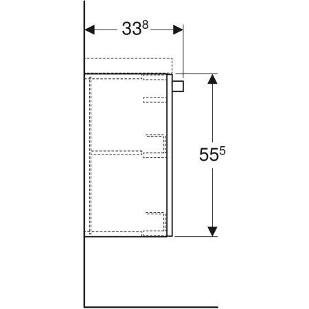 808527000 Geberit Renova Comfort Seitenschrank mit einer Tür Geberit  - Вид №4