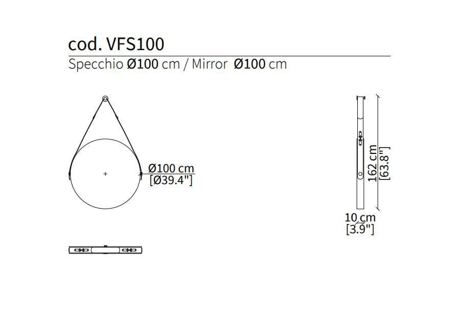 Настенное круглое зеркало Vittoria Frigerio PALLADIO ARCH-00110298 - Вид №2