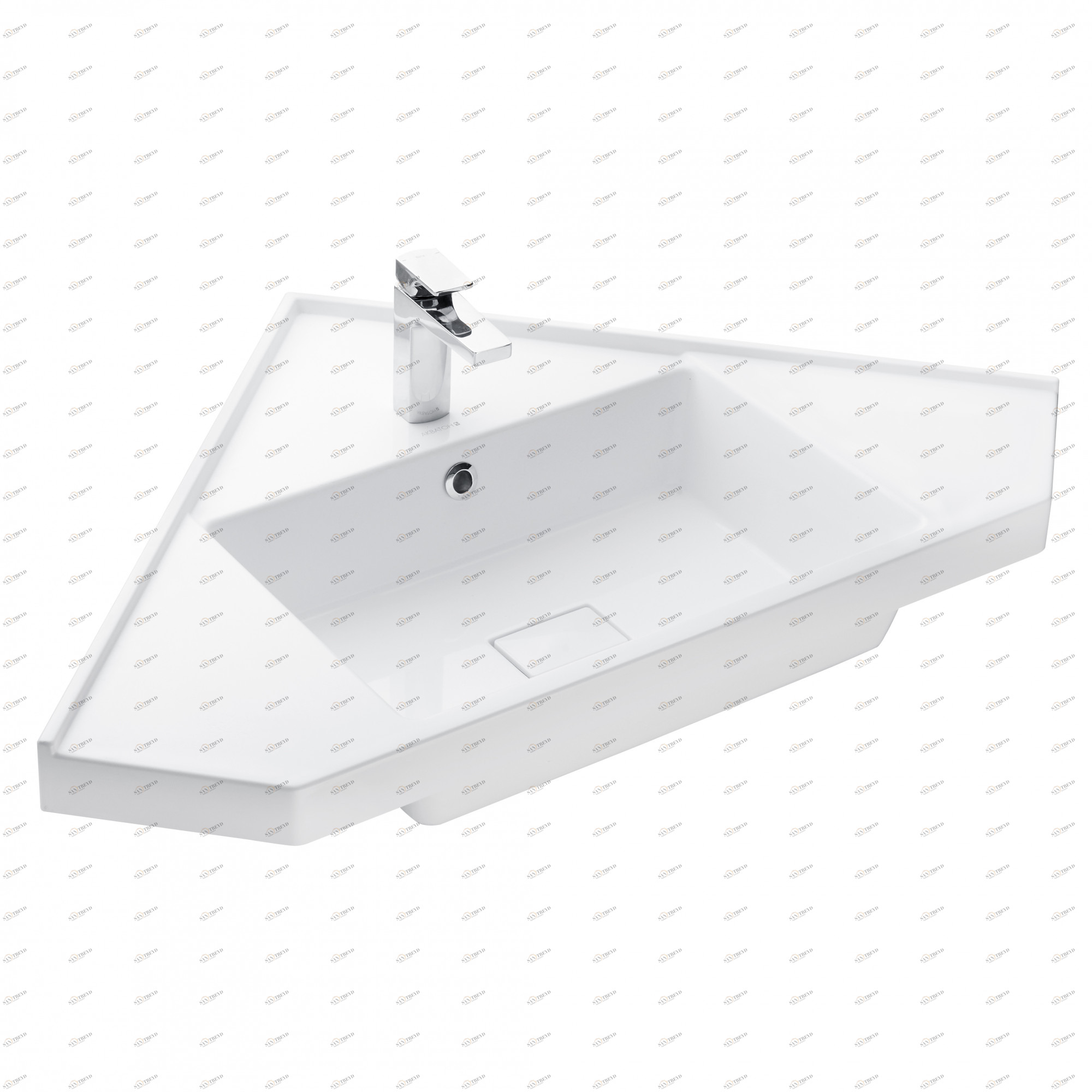 1A715331AN01010 Подвесная раковина настенная прямоугольная AQUATON КАНТАРА белая