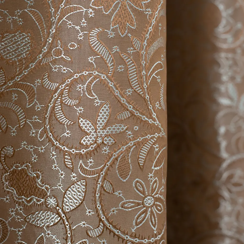 Штора на ленте 140х260 см цвет бежевый AMORE MIO STLM-2091346 - Вид №1