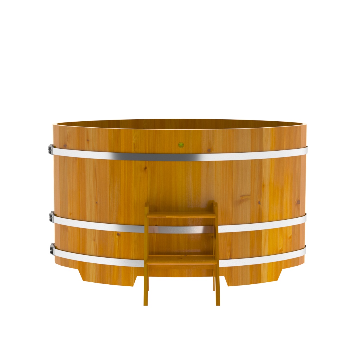 2278 Купель овальная из лиственницы Рустик 1,02х1,68х1,0 натуральная Alyarus  - Вид №4