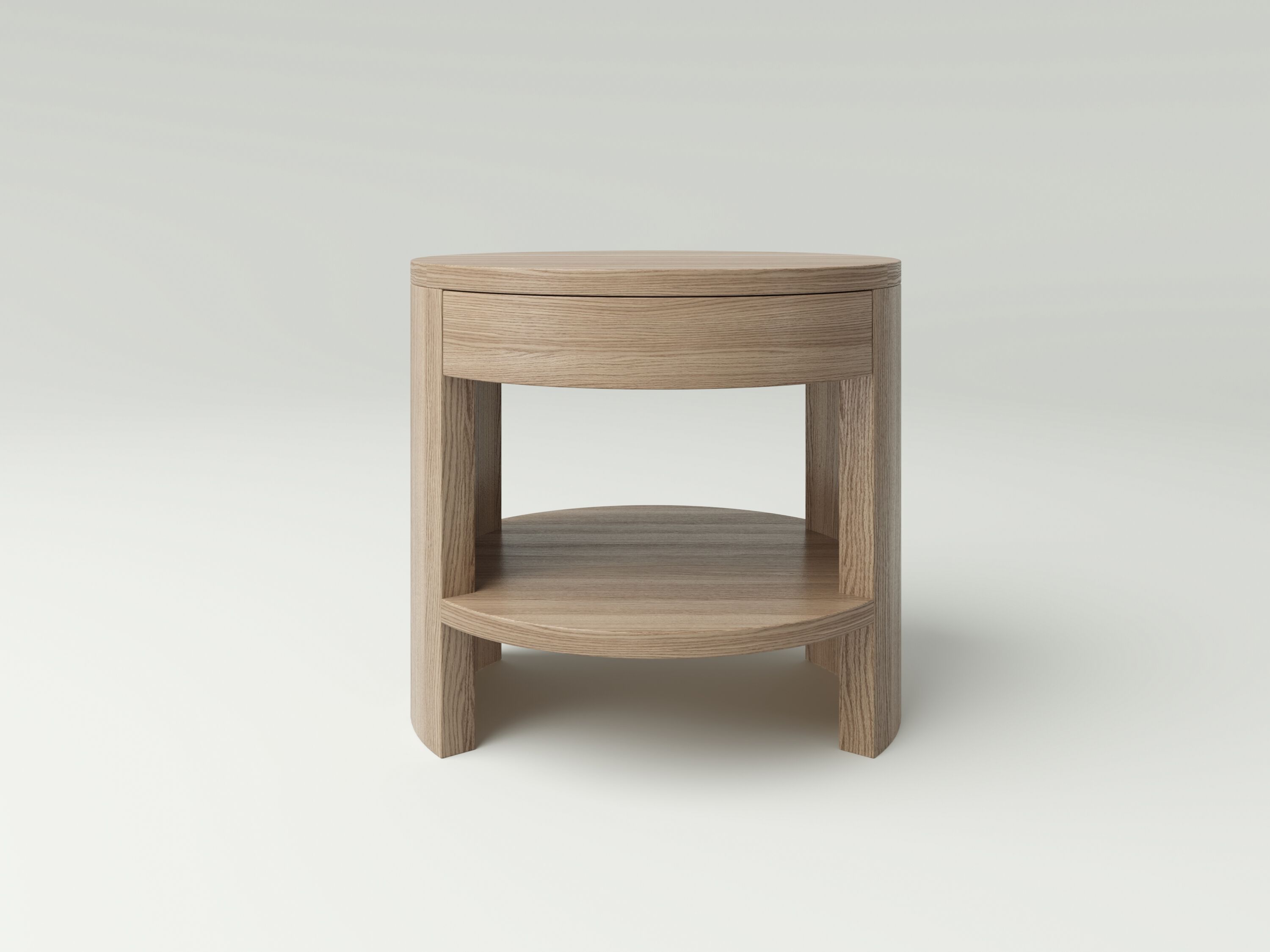 Круглая дубовая тумбочка NITZAN HOME NATASHA ARCH-00037146