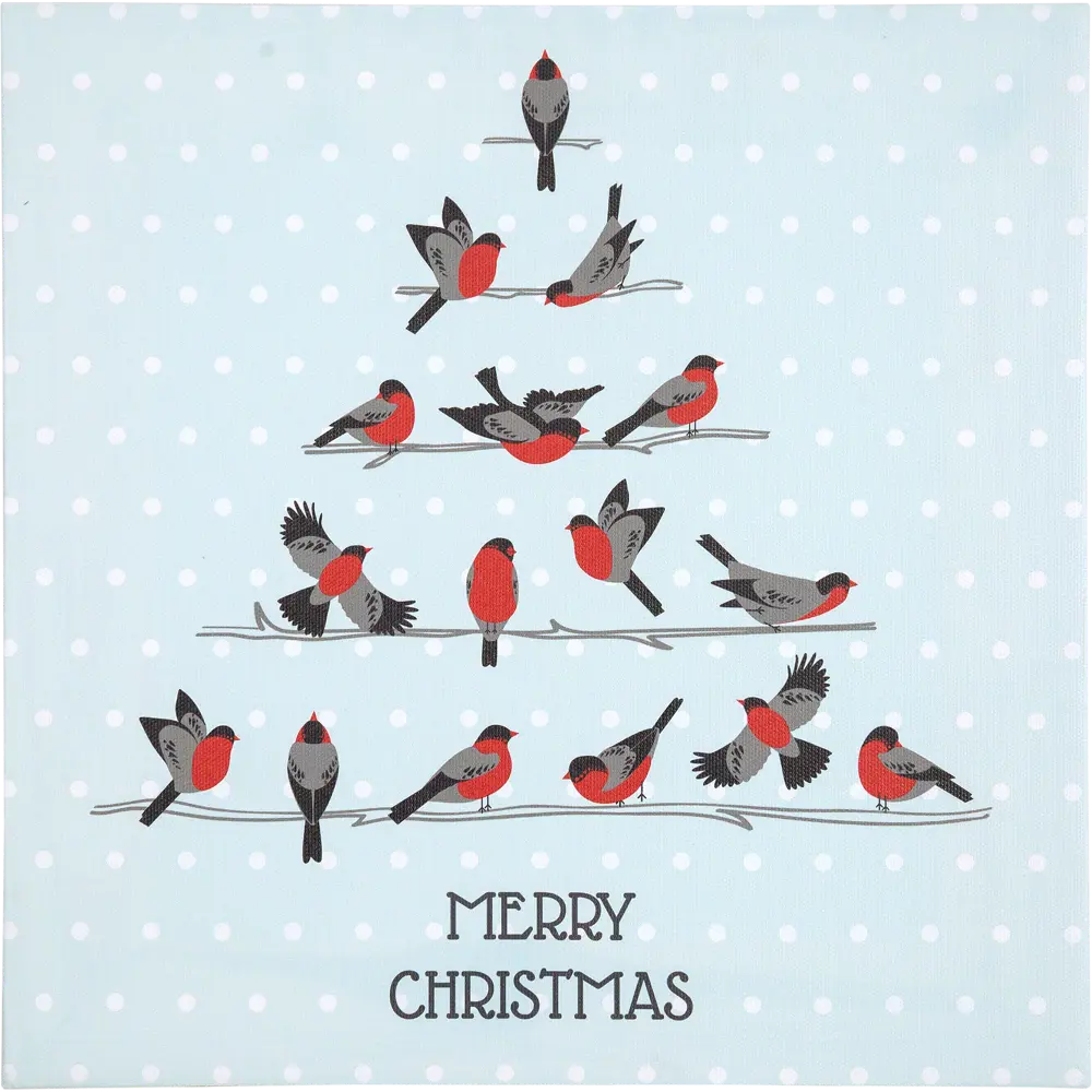 Картина на холсте «Елочка снегири» 30x30 см Santreyd STLM-2177691