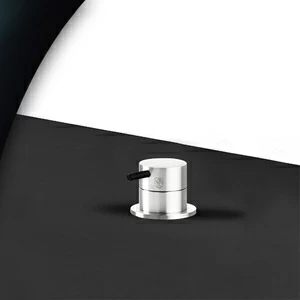 Смеситель для раковины сталь глянцевая с черной ручкой Toki Radomonte TKI12LCIL22