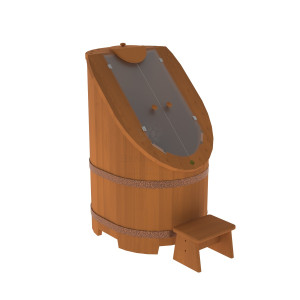 1741 Фитобочка со стеклом "Премиум" цвет коньяк, фурнитура 051 Alyarus