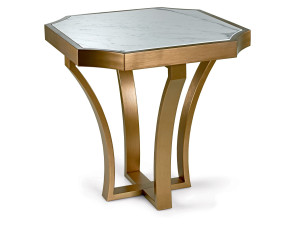 Высокий журнальный столик из мрамора Calacatta Oro