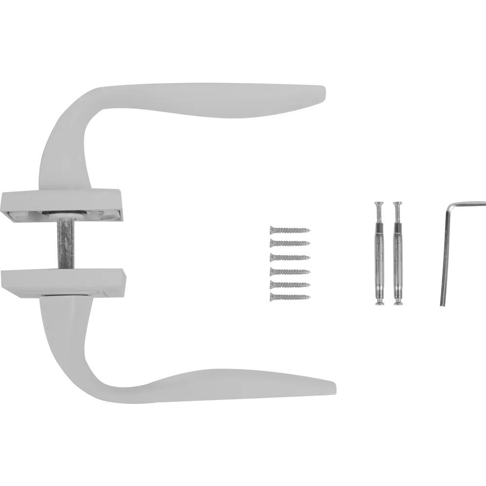 Ручка дверная на розетке Z 202 WP, цвет белый PALLADIUM STLM-2077543 - Вид №2