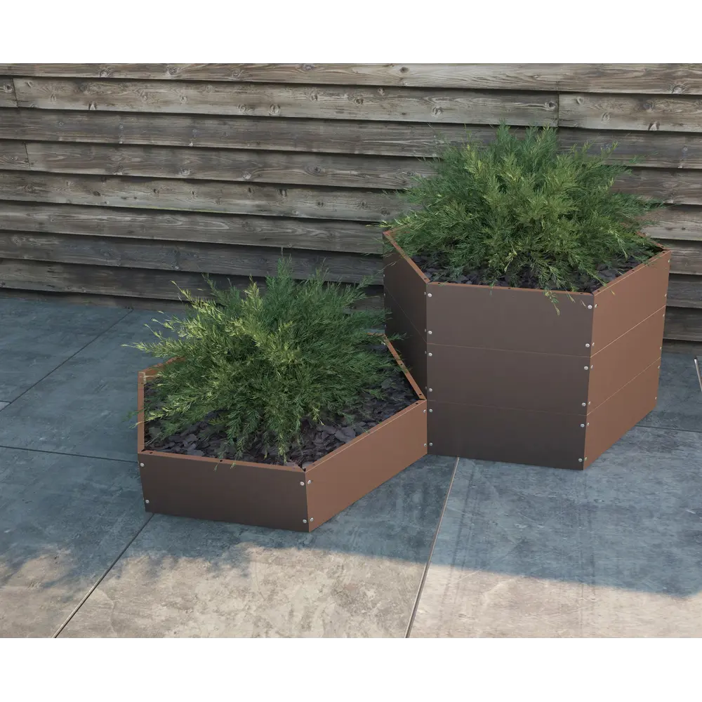 Клумба шестигранник коричневый 0.7 м Santreyd STLM-2185038 - Вид №1