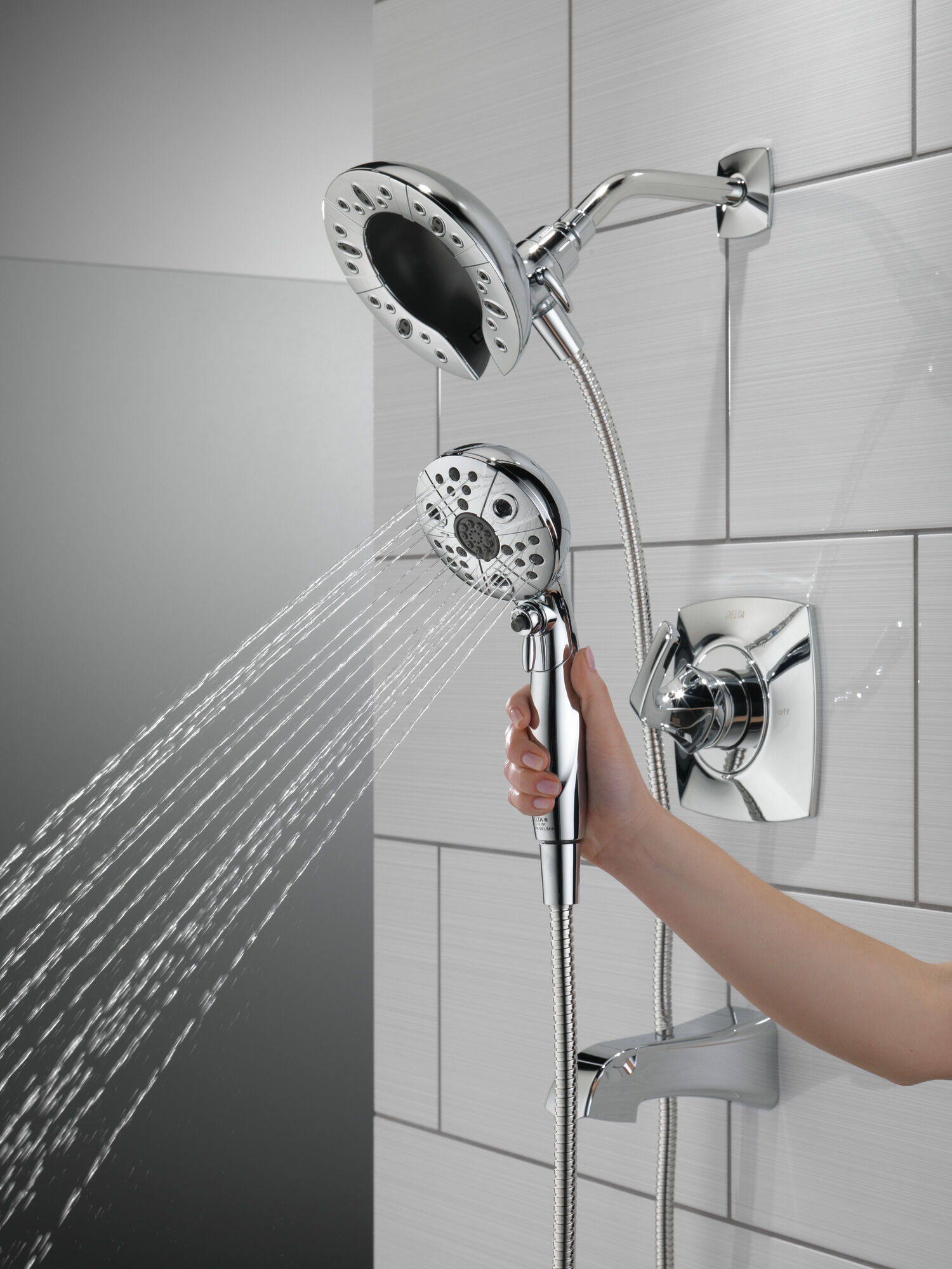 144789-I Монитор (R) для ванны и душа серии 14 с душем In2ition (R) - два в одном Delta Faucet Vesna Хром  - Вид №9