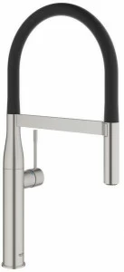 Смеситель для кухни GROHE Essence с профессиональной лейкой, поворотный излив, суперсталь (30294DC0)