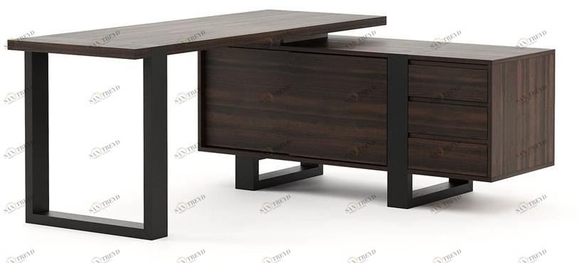 Laskasas Угловой стол из дерева с ящиками sun-id-1451617