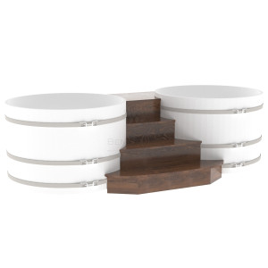 2087 Подиум на 2 купели D 1,5 дуб мореный Alyarus