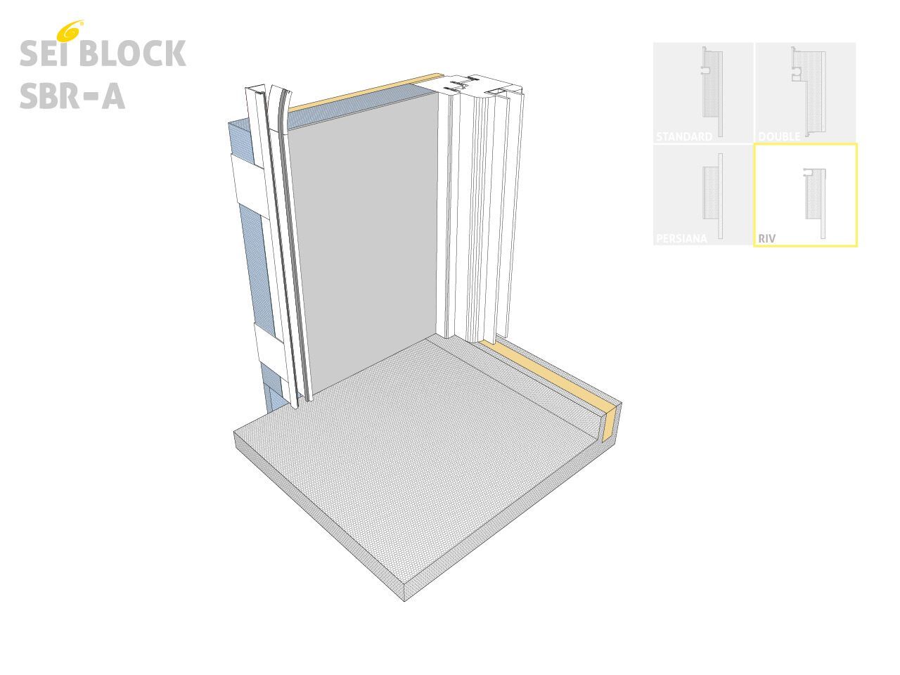 Теплоизоляционное плечо для оконного отсека Sei System SEI BLOCK RIV A ARCH-00133214 - Вид №1