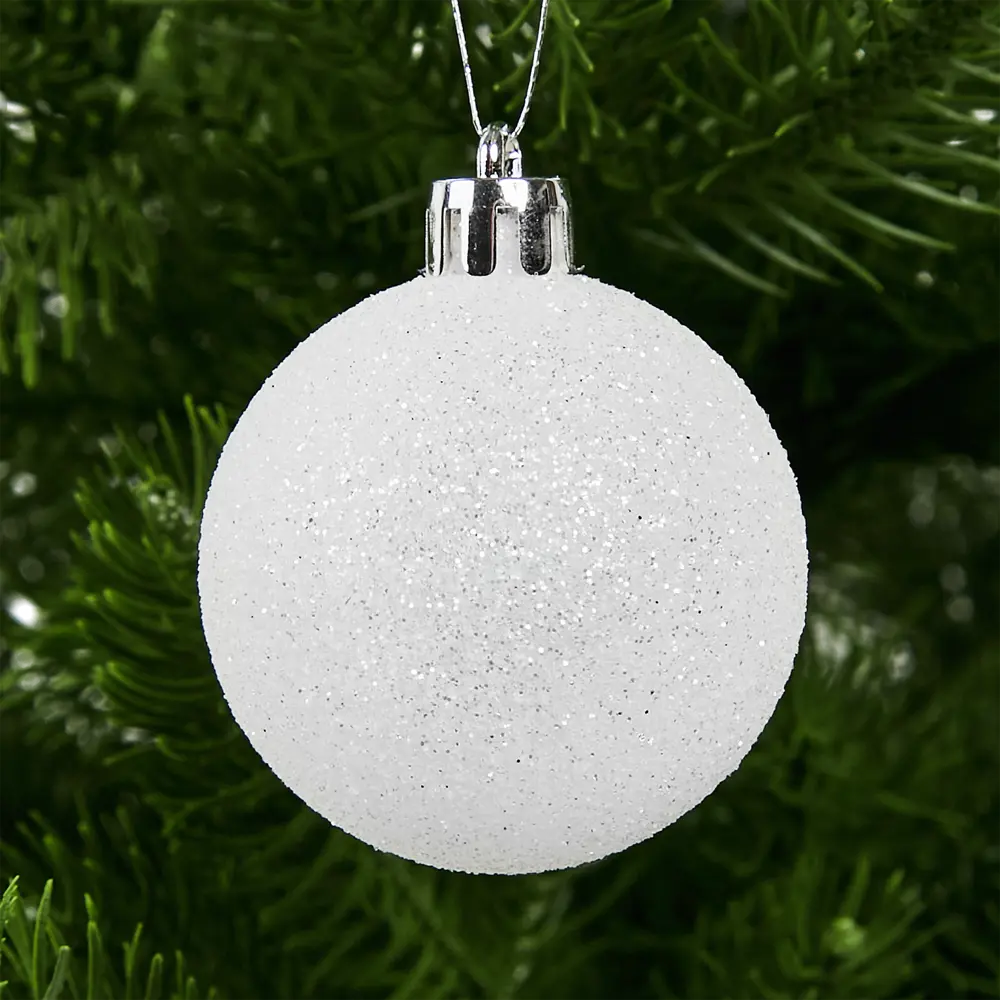 87036340 Набор новогодних шаров Christmas ø5-6 см цвет белый 25 шт. STLM-0956985 Santreyd  - Вид №4