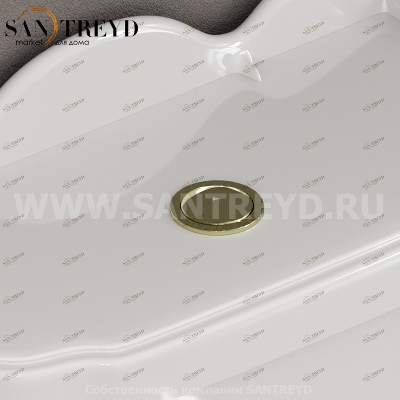 VA074 Сливной механизм для унитаза 40 см Золотистый Globo Paestum Италия Ceramica Globo