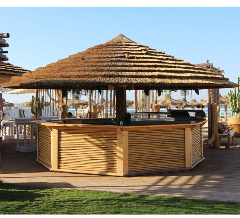 AFRICA STYLE Круглый макси-зонт в трости натуральной головы Greneer outdoor Kbr500_c - Вид №1